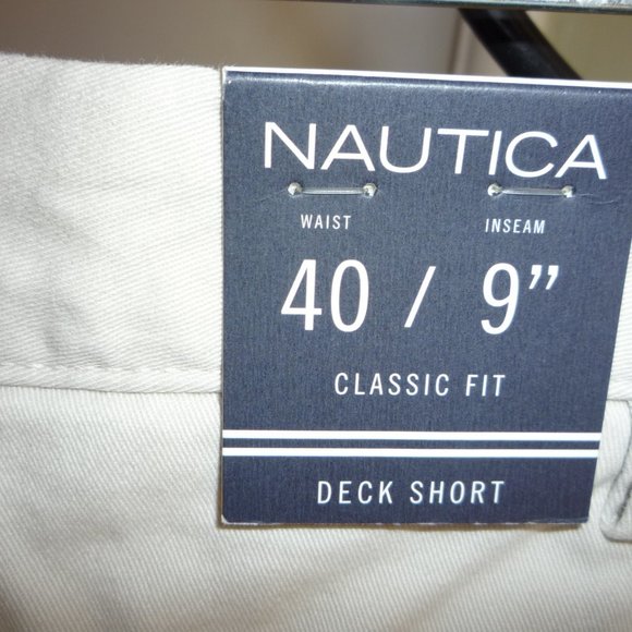 NAUTICA DECK SHORT NWT MEN SZ 40 KHAKI CLASSIC FIT - Picture 5 of 5